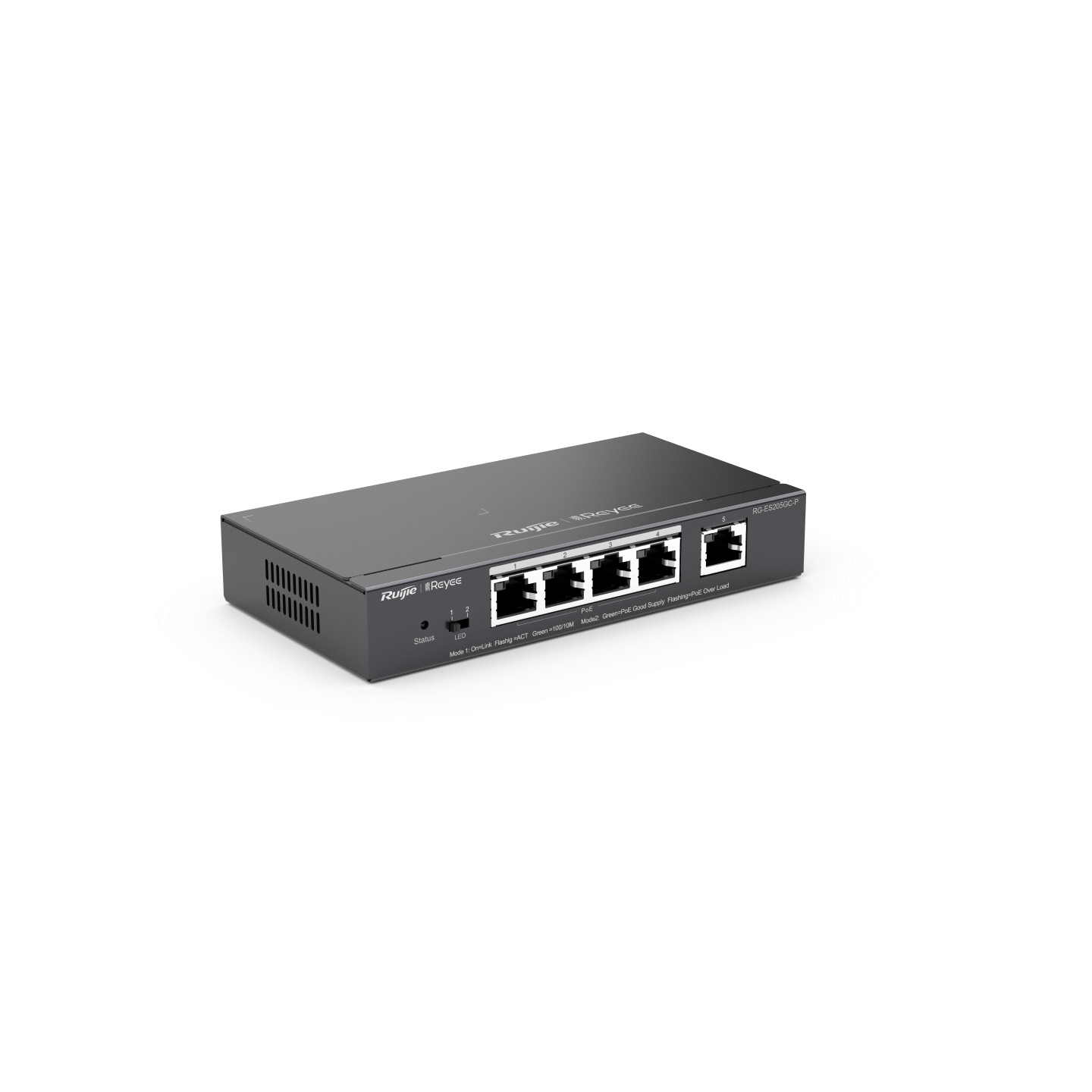 Ruijie Reyee RG-ES205GC-P — 5-Port Gigabit Smart Cloud Managed PoE Switch (54W, Compact) view 4